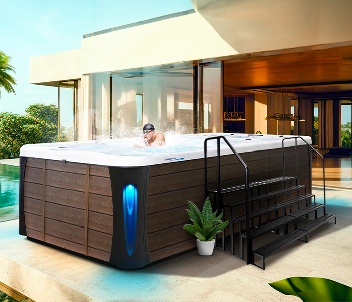 Calspas hot tub being used in a family setting - Melbourne